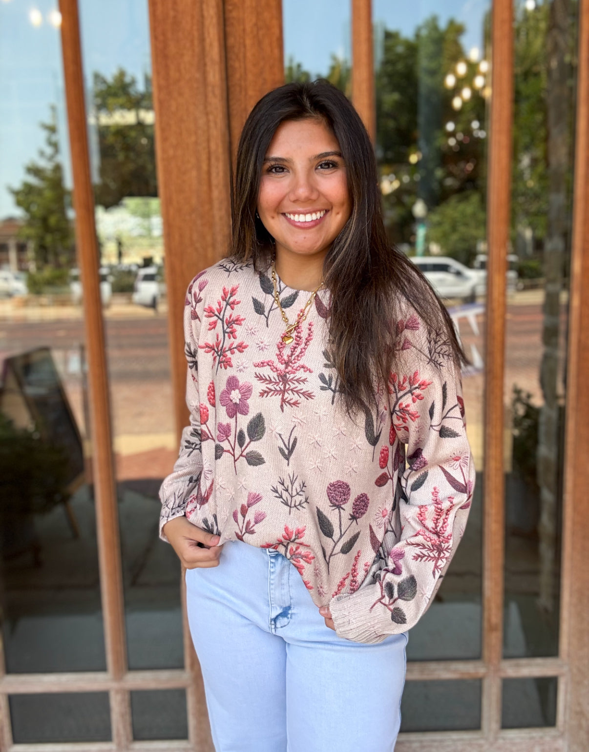 Tops | Sweater Rose Floral Top