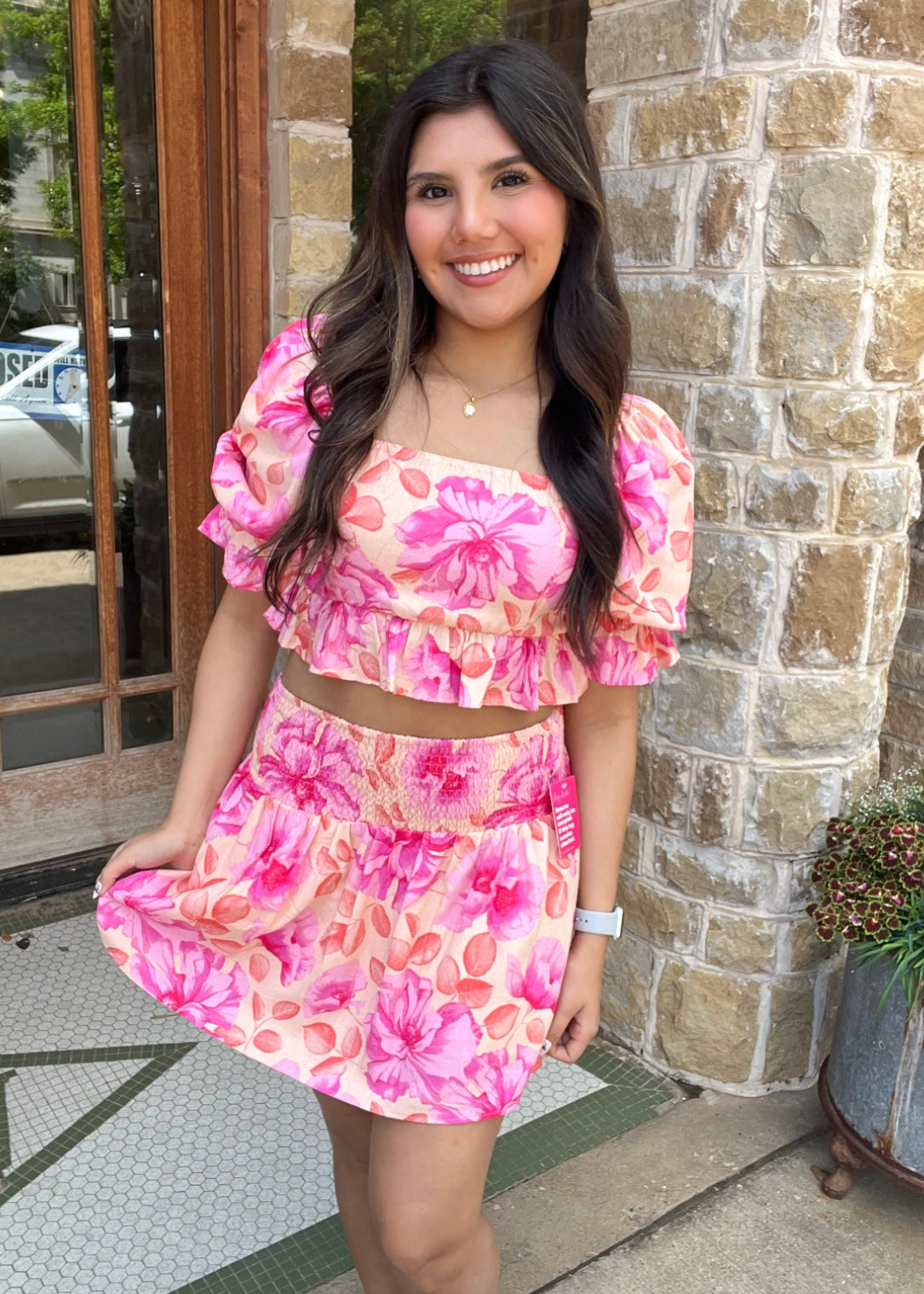 Buddy Love Cropped Top and Mini Skirt Salsa Matazz Set