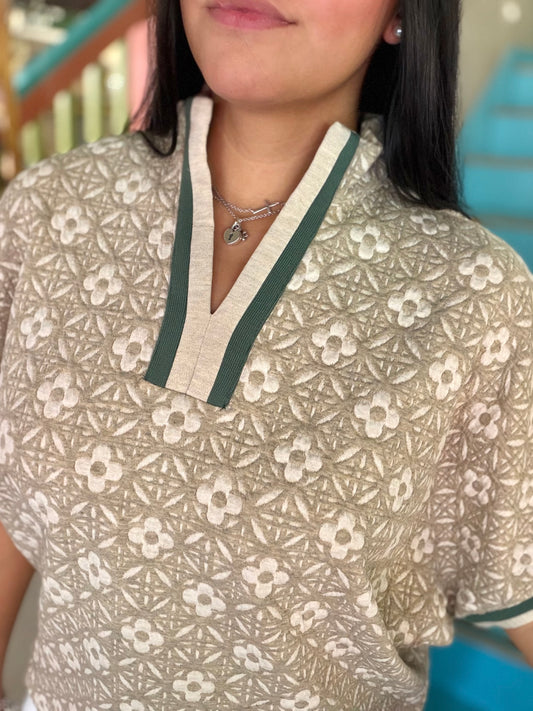 Blouse - Umgee Vintage V-Neck