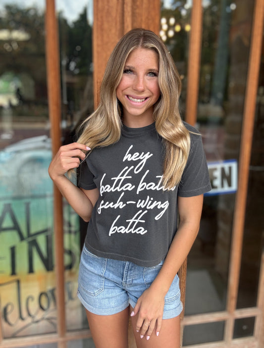 Tops | Tee Cropped Hey Batta Swing Batta Puff