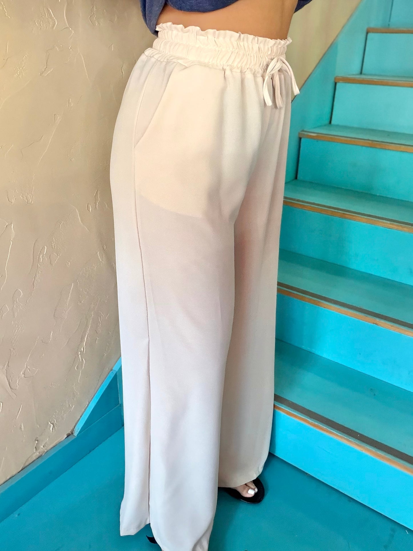 Trousers - Wide Leg Skort Pants