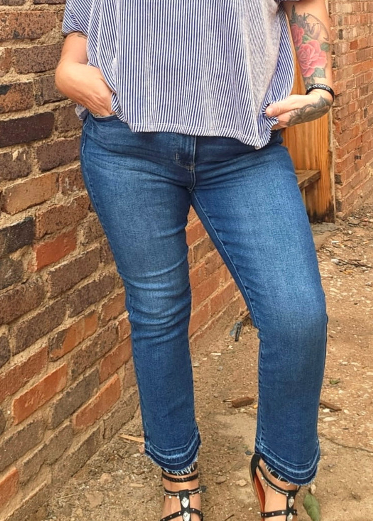 Bottoms | Judy Blue Jeans High Waisted Vintage Wash Kick Flare