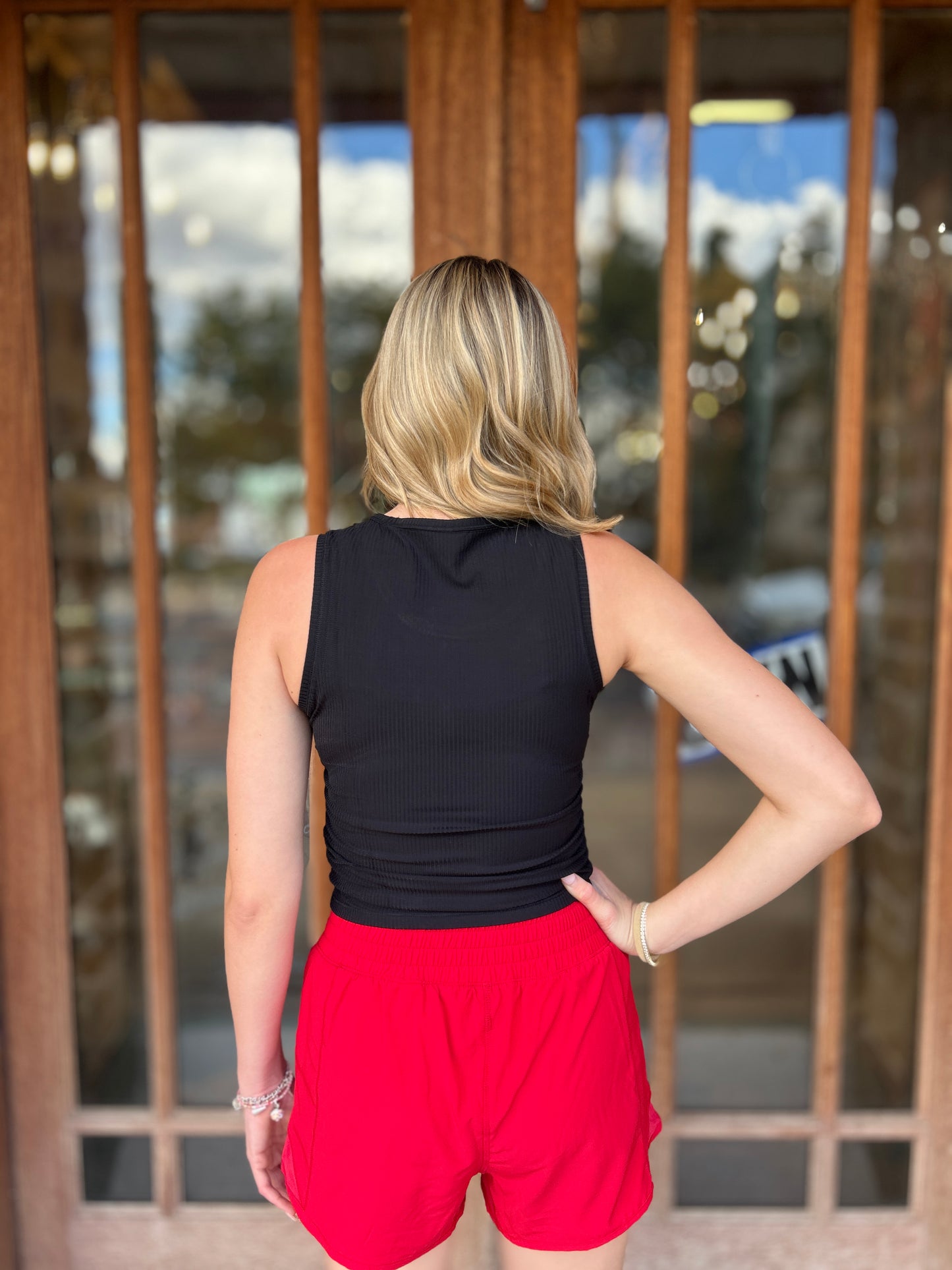 Athleisure | Tank Top Black Callista Everyday Active Ribbed