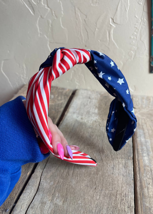 Hair Accessories | American Flag Bow Knot Headband
