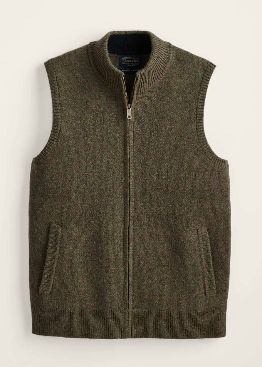 Men's Clothing | Pendleton Camo Heather Wool Sweater Vest