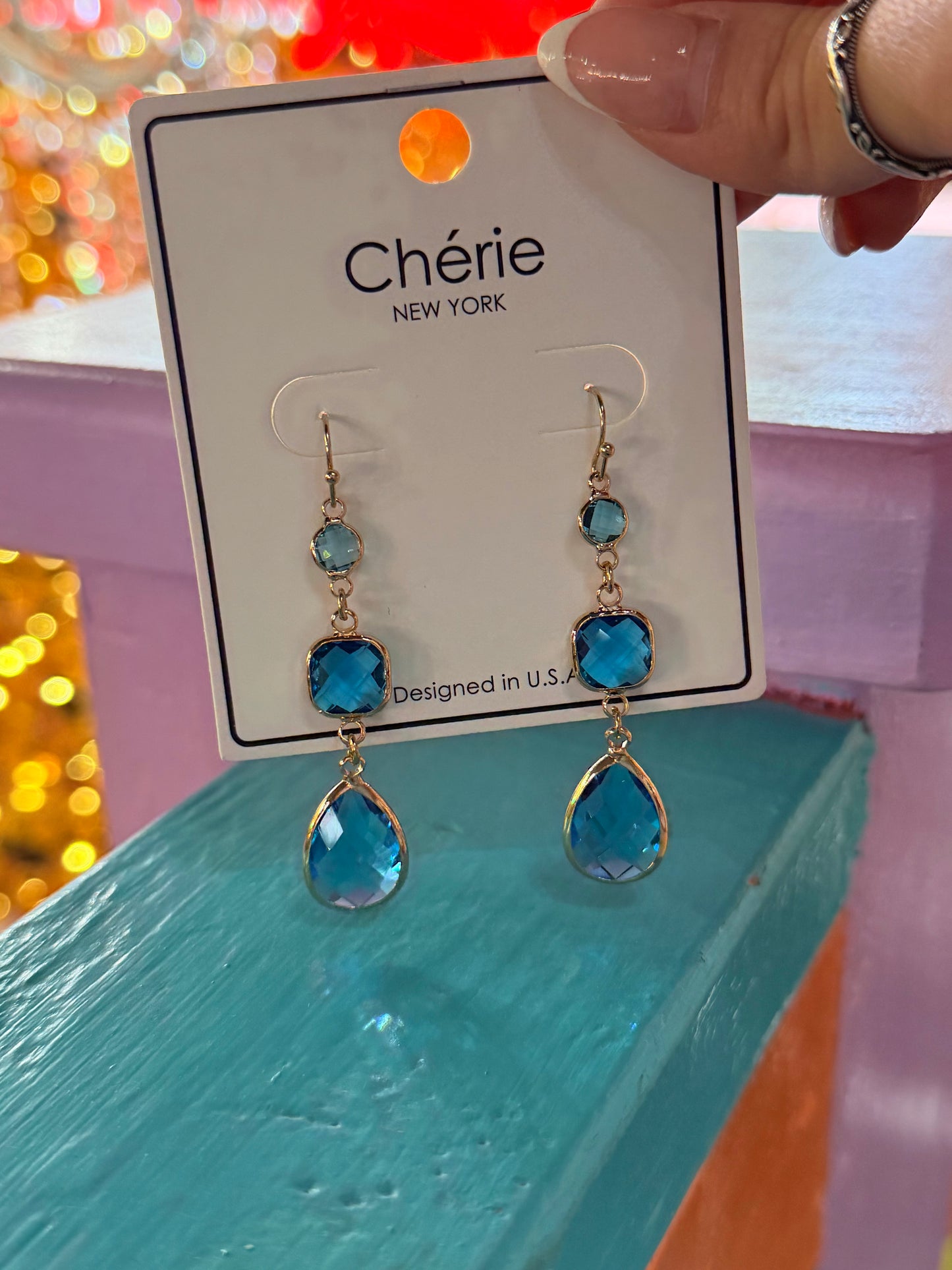 Earrings - Glass Rhinestone Dangle