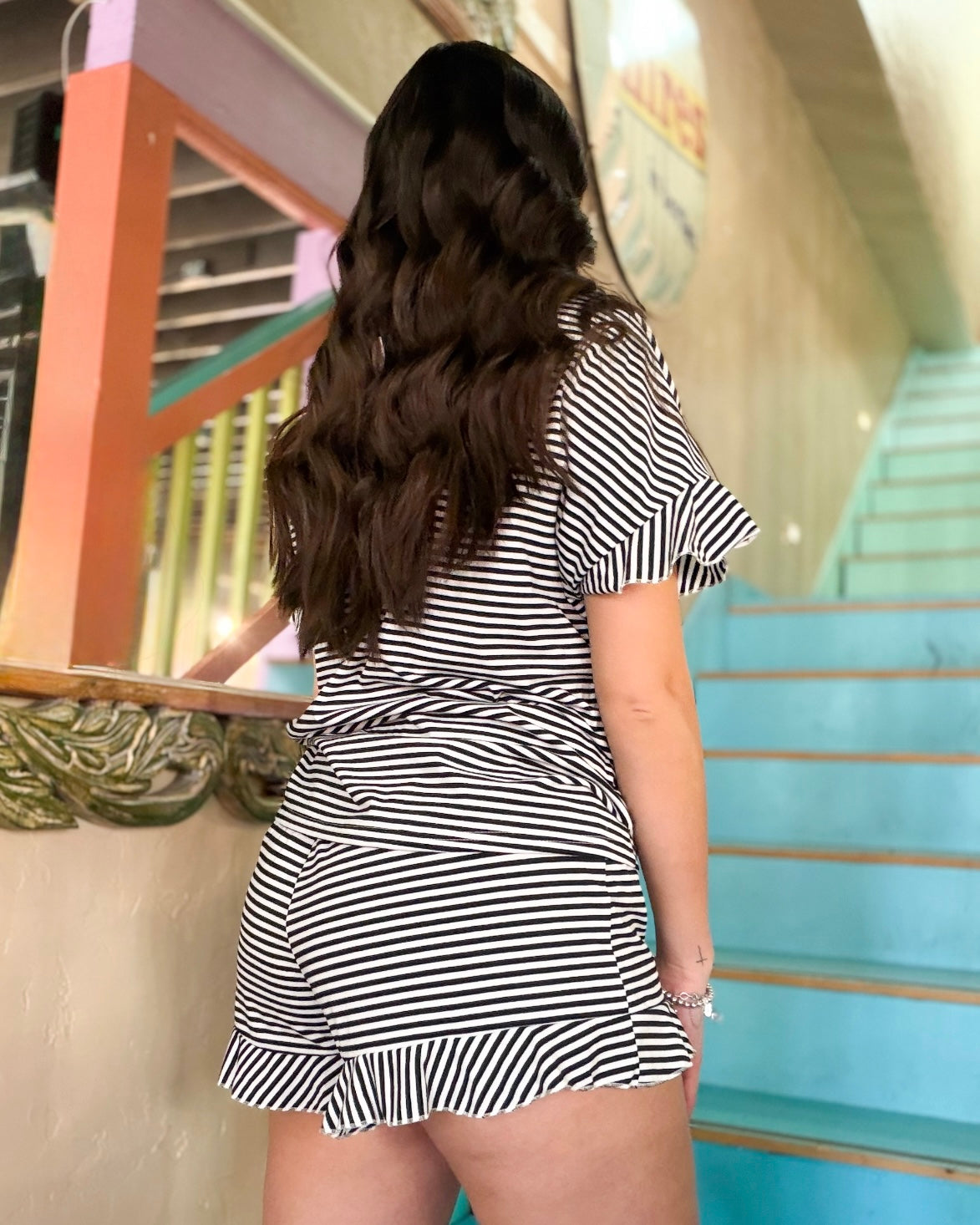 Classic Stripe Short Set