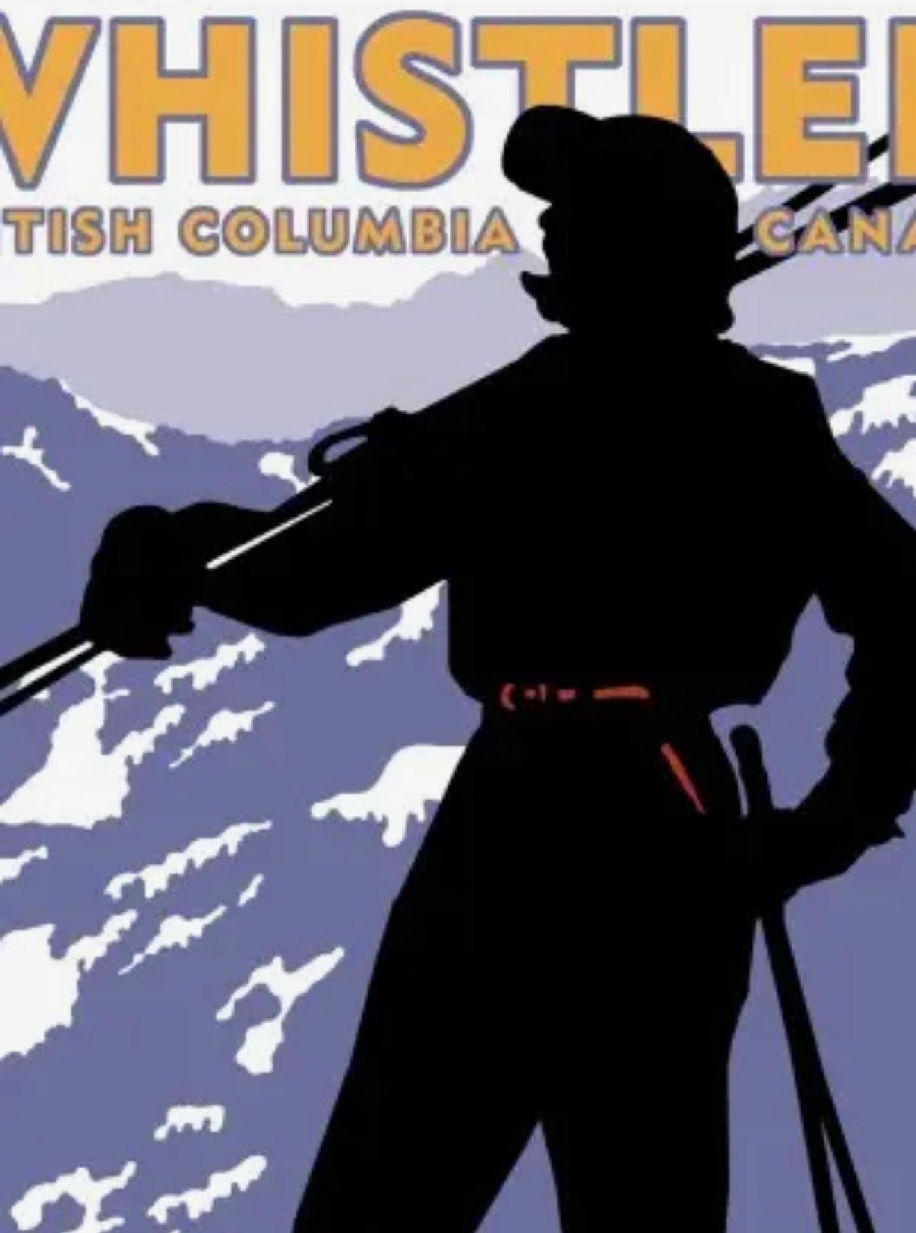 Luggage Tag - Whistler Skier