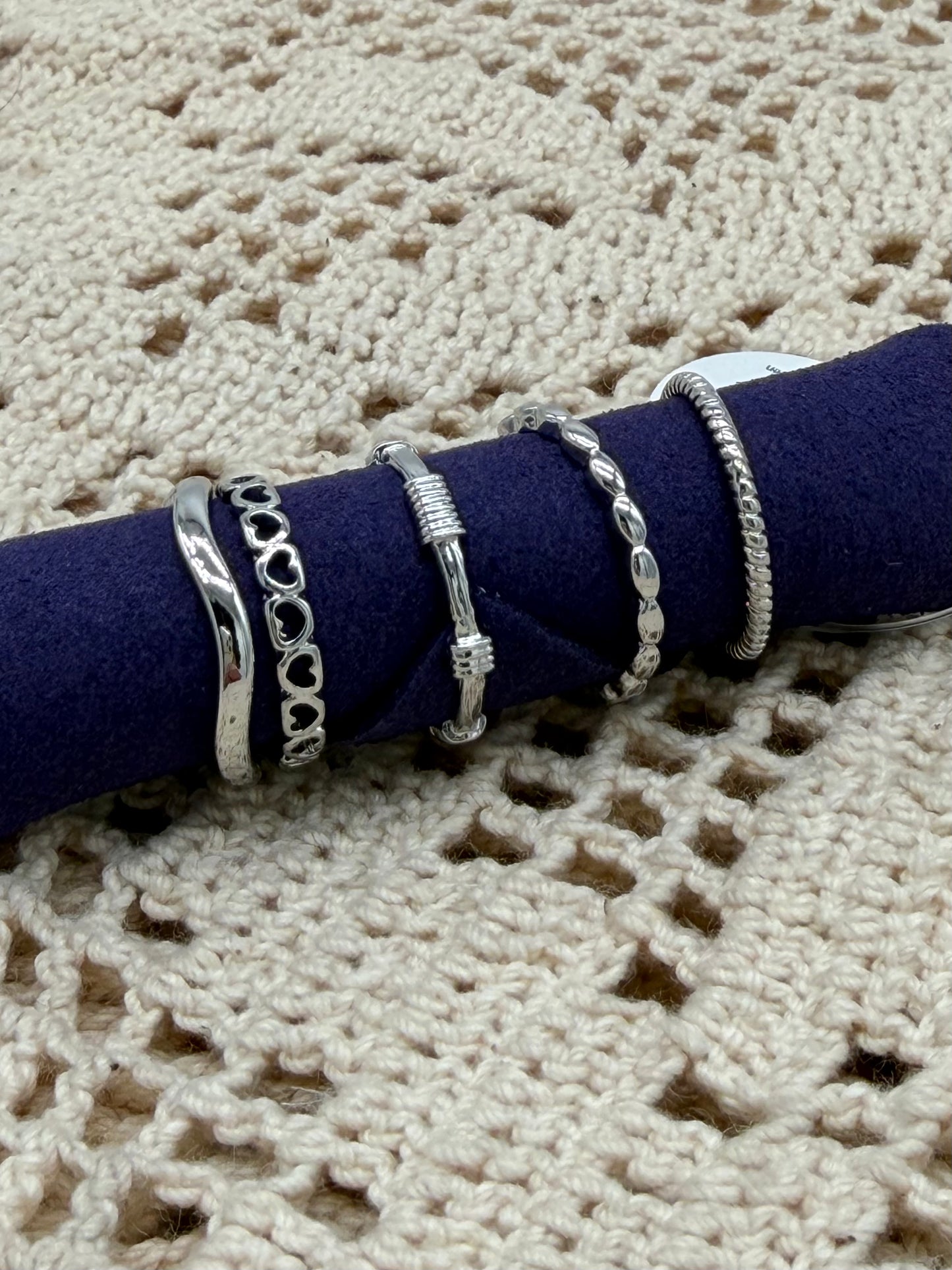 Jewelry | Ring Rhodium Metal Stackable Set