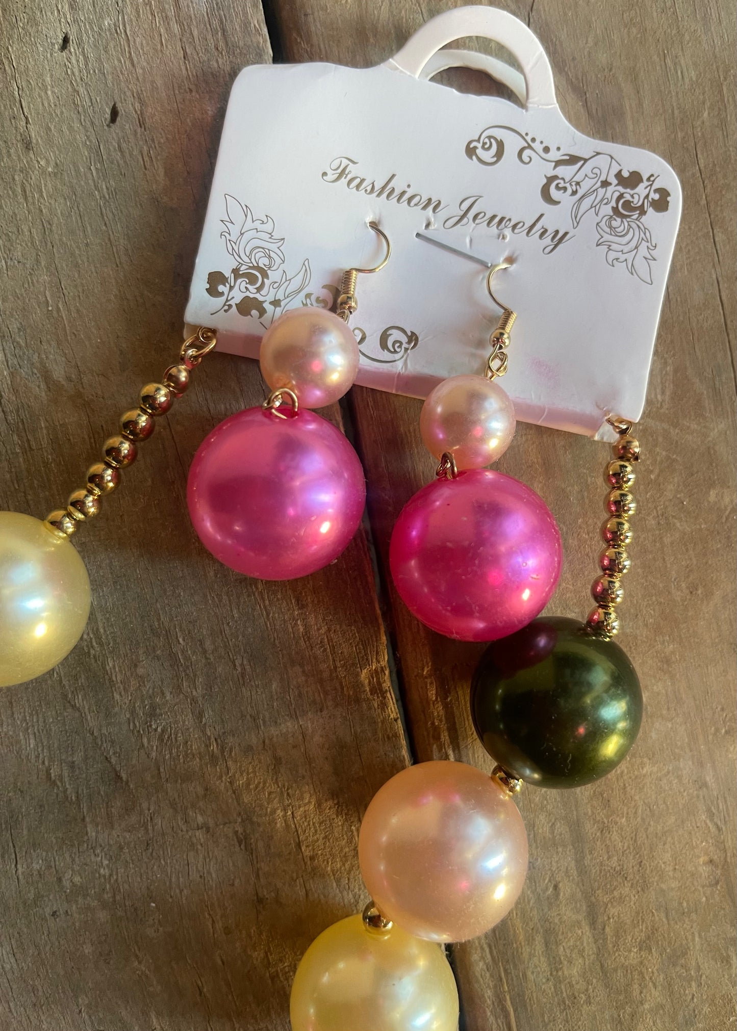 Necklace | Beaded Contrast Color Geometric Dainty Necklace & Earrings