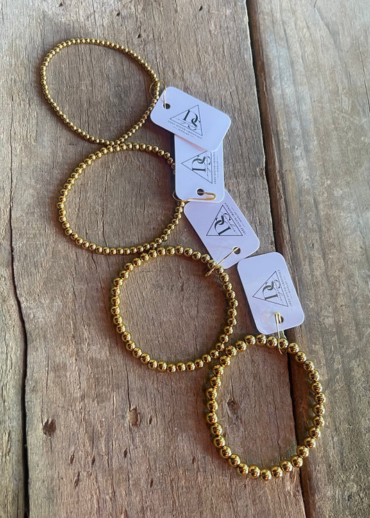 Jewelry | Bracelet Gold Waterproof Stainless Steel Beaded