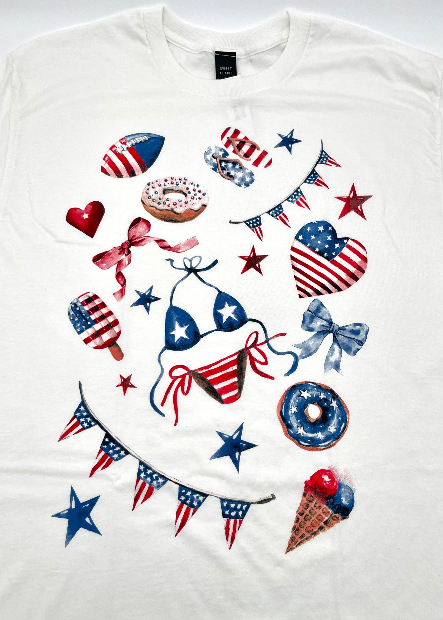 Tops | Tee White Party In The USA
