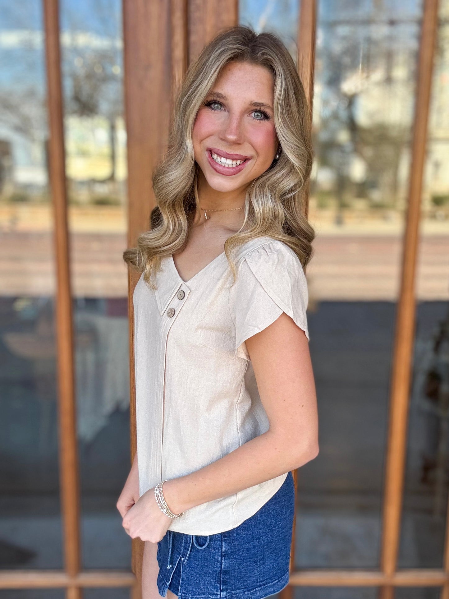 Soft Sands Asymmetrical Blouse