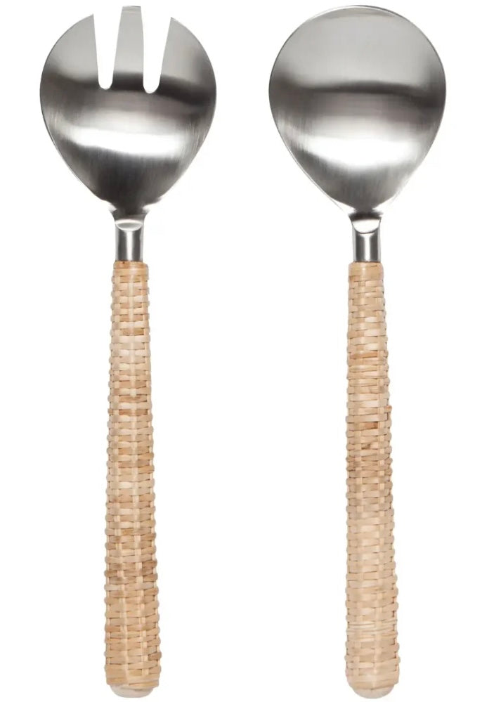 Danica Heirloom Rattan Salad Servers