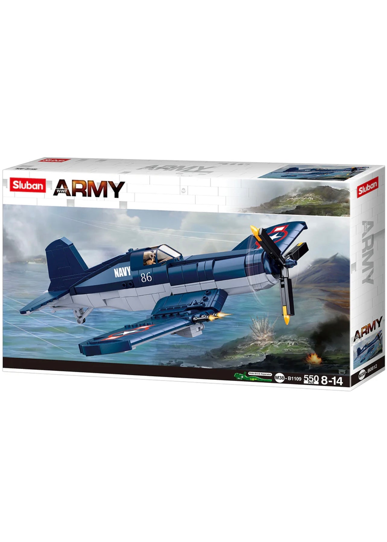 F4U Corsair WWII Fighter Plane (550pcs)