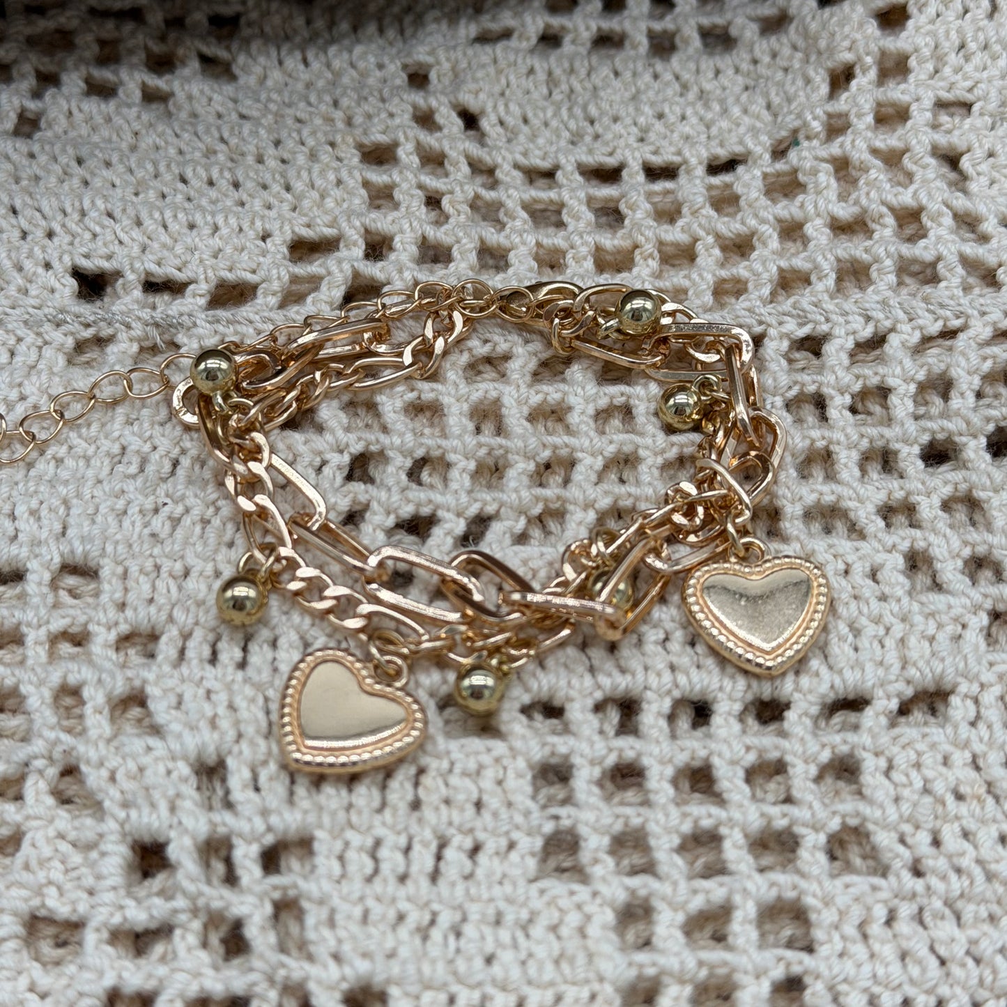 Sweetheart Layered Charm Bracelet