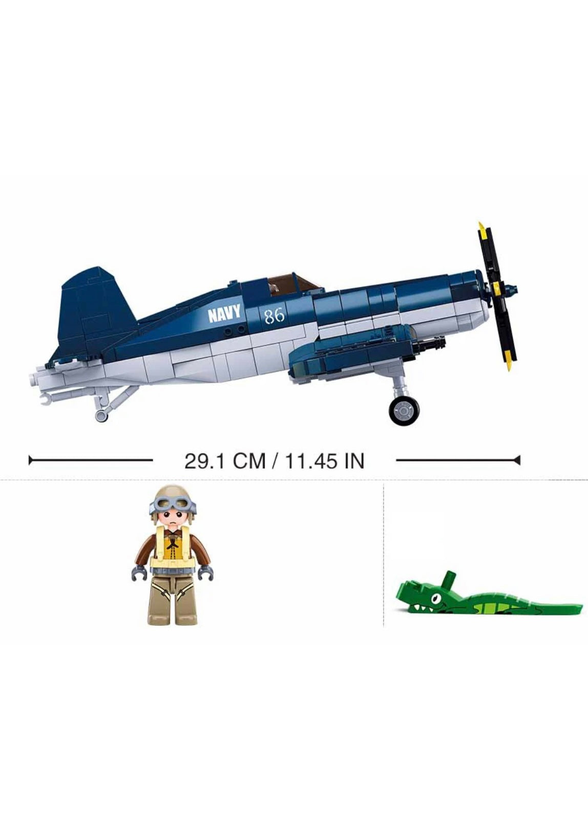 F4U Corsair WWII Fighter Plane (550pcs)