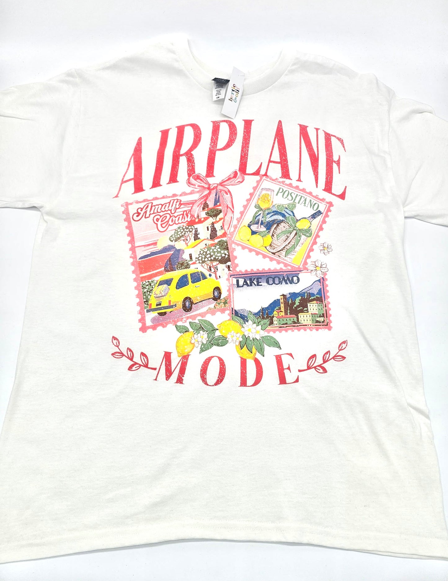 Tops | Tee Airplane Mode Stamped