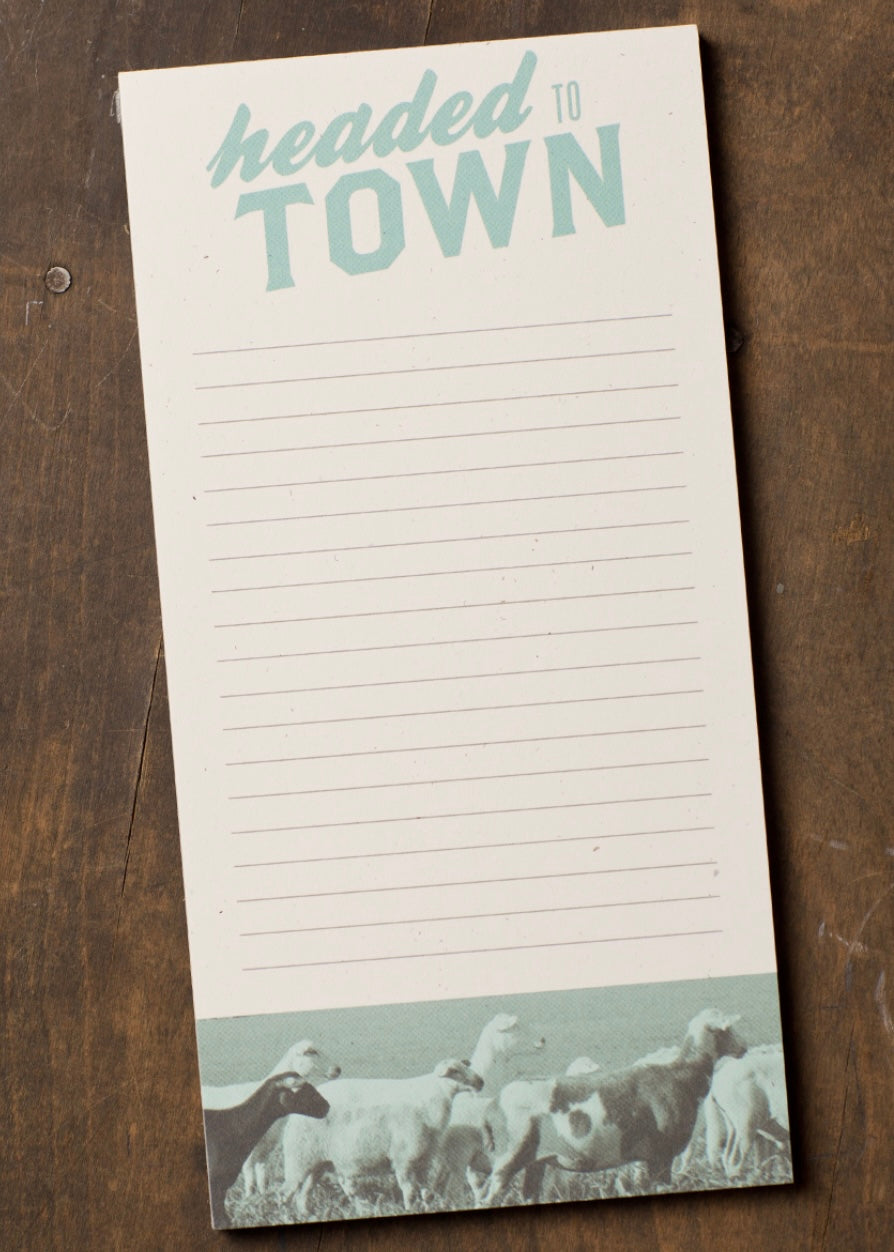 Stationery | Headed To Town Notepad