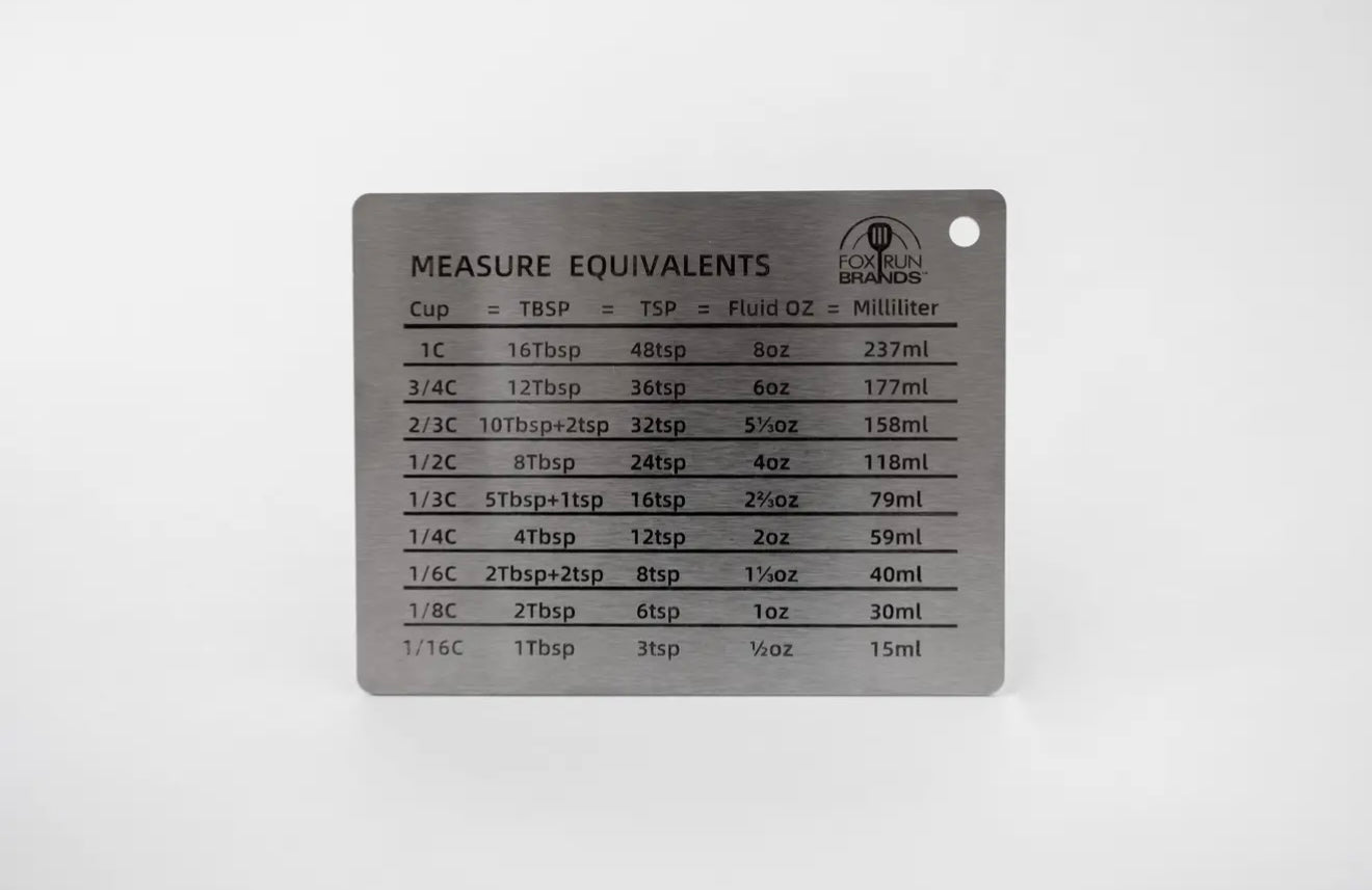 Fox Run Conversion Chart Magnet