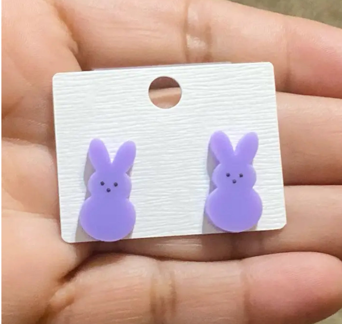 Earrings | Purple Bunny Stud Earrings