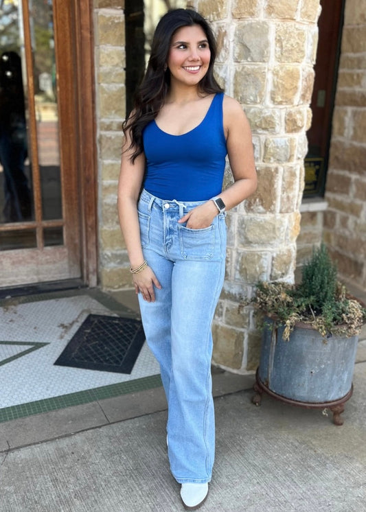 Tops | Tank Top Rayon Double Layered V Neck