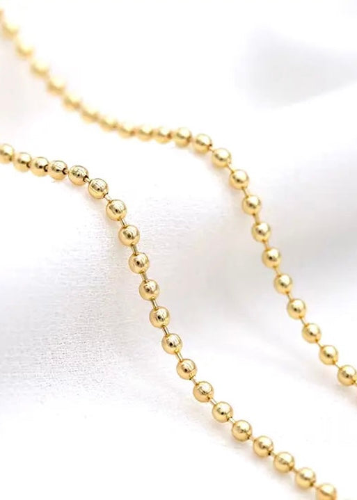 Necklace | Classic Stainless Ball Chain Necklace 18K Gold Plated
