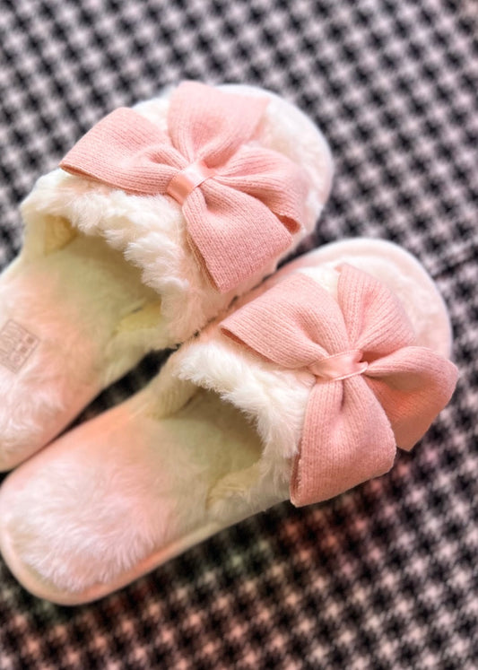 Shoes | Slippers Bow Knot Decor Plush