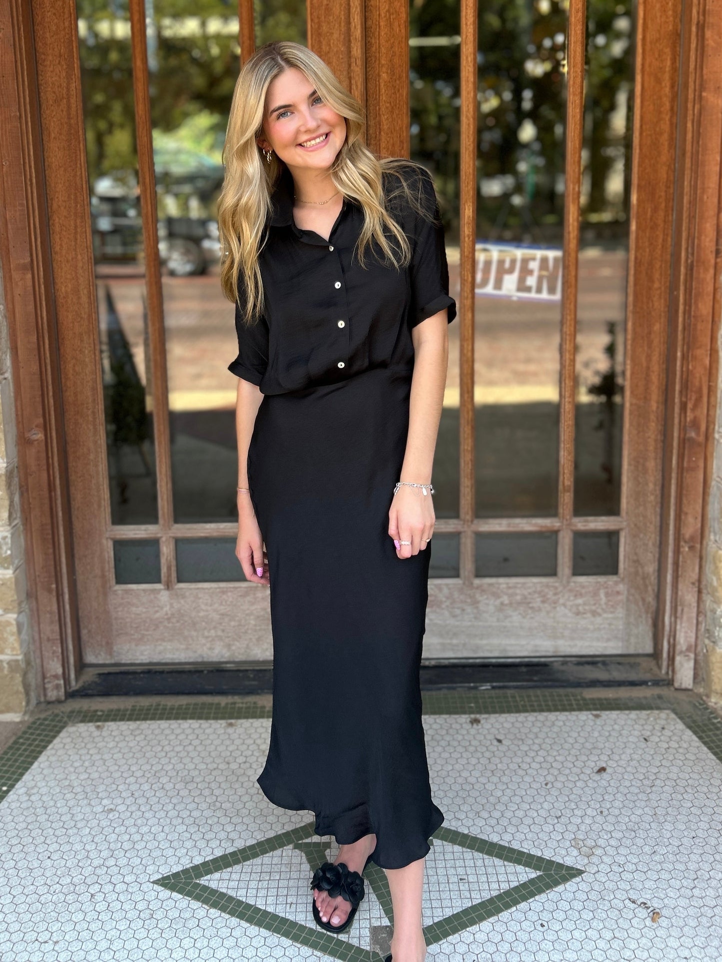 Dress | Naked Zebra Button Up Midi