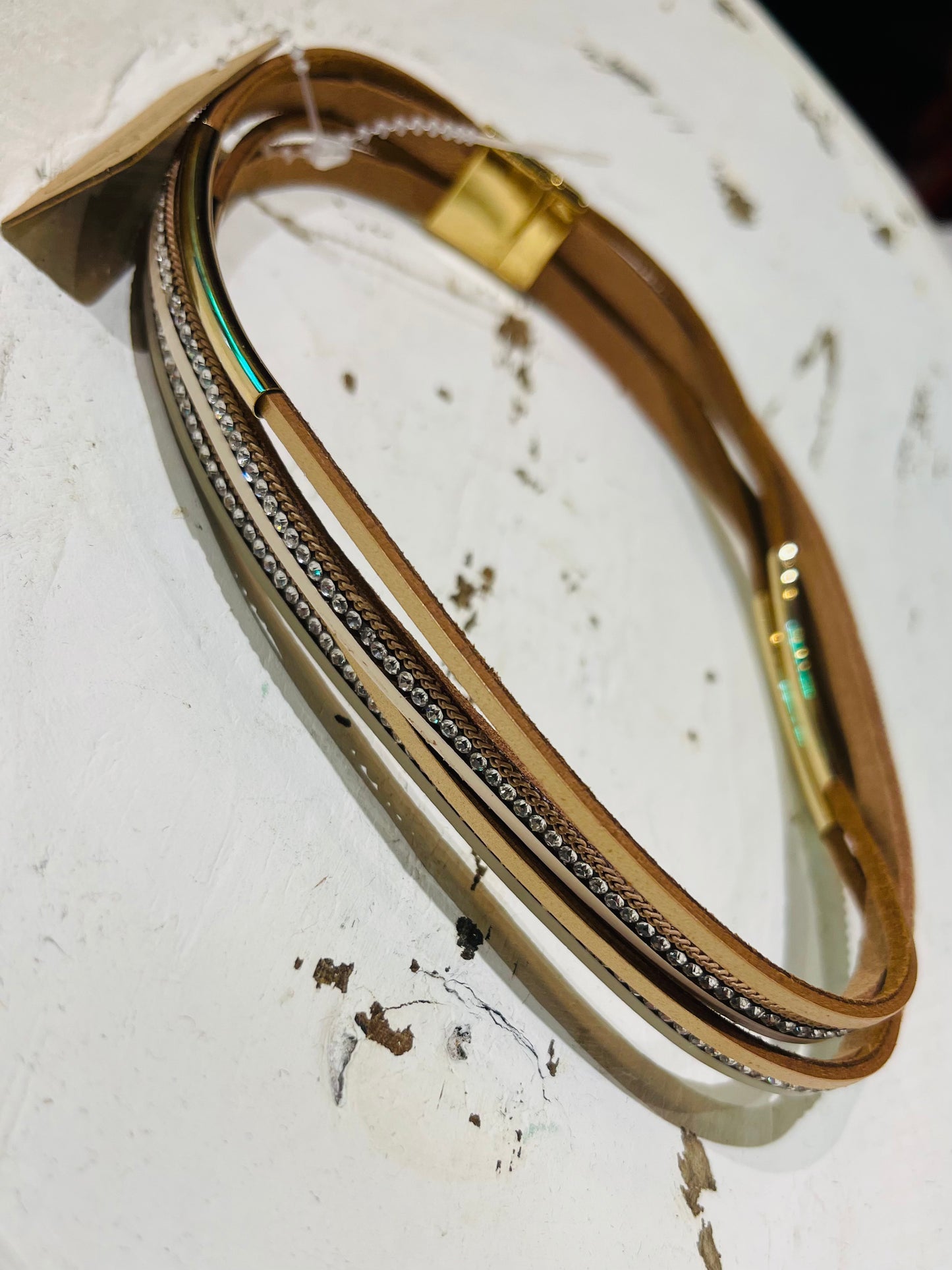 Jewelry | Bracelet Multi-Strand Leather Wrap Magnetic Clasp