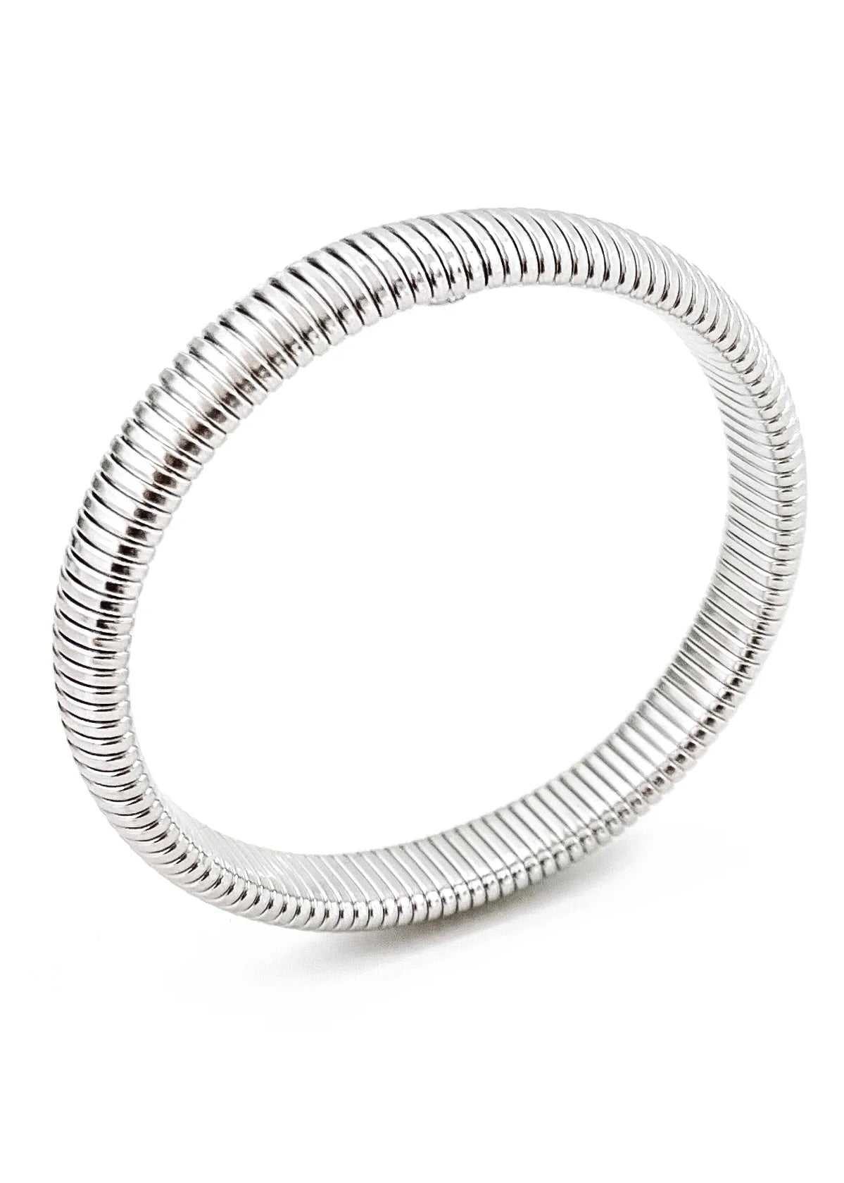 Bracelet | Silver Baia Thin Coil Bangle Bracelet