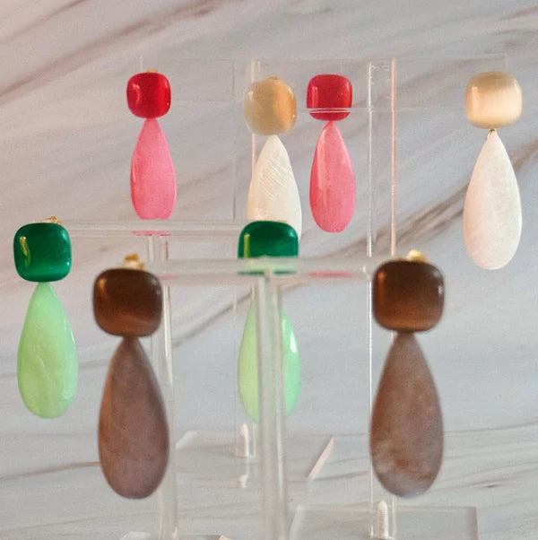 Jewelry | Earrings Pastel Breeze Double Stone