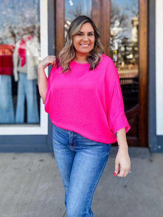 3/4 Sleeve Batwing Blouse