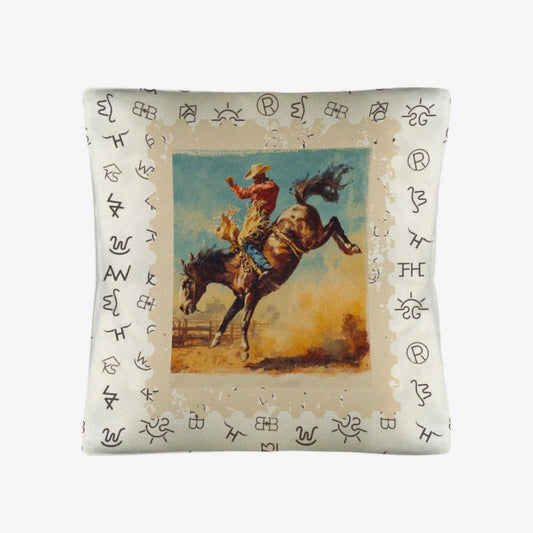 Throw Pillow - Vintage Rodeo Stamp