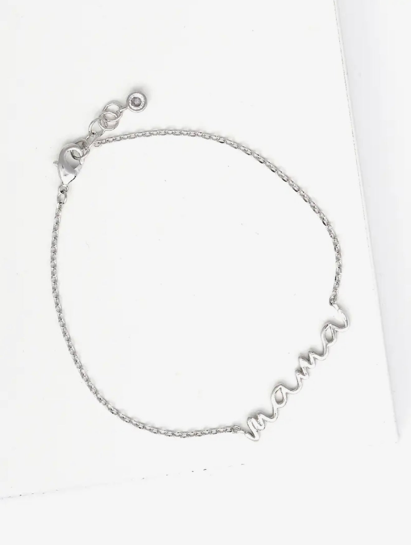 Bracelet - Rhodium Mama