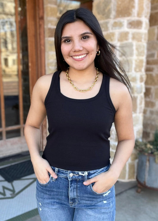 Tops | Tank Top Scoop Neck Bodycon