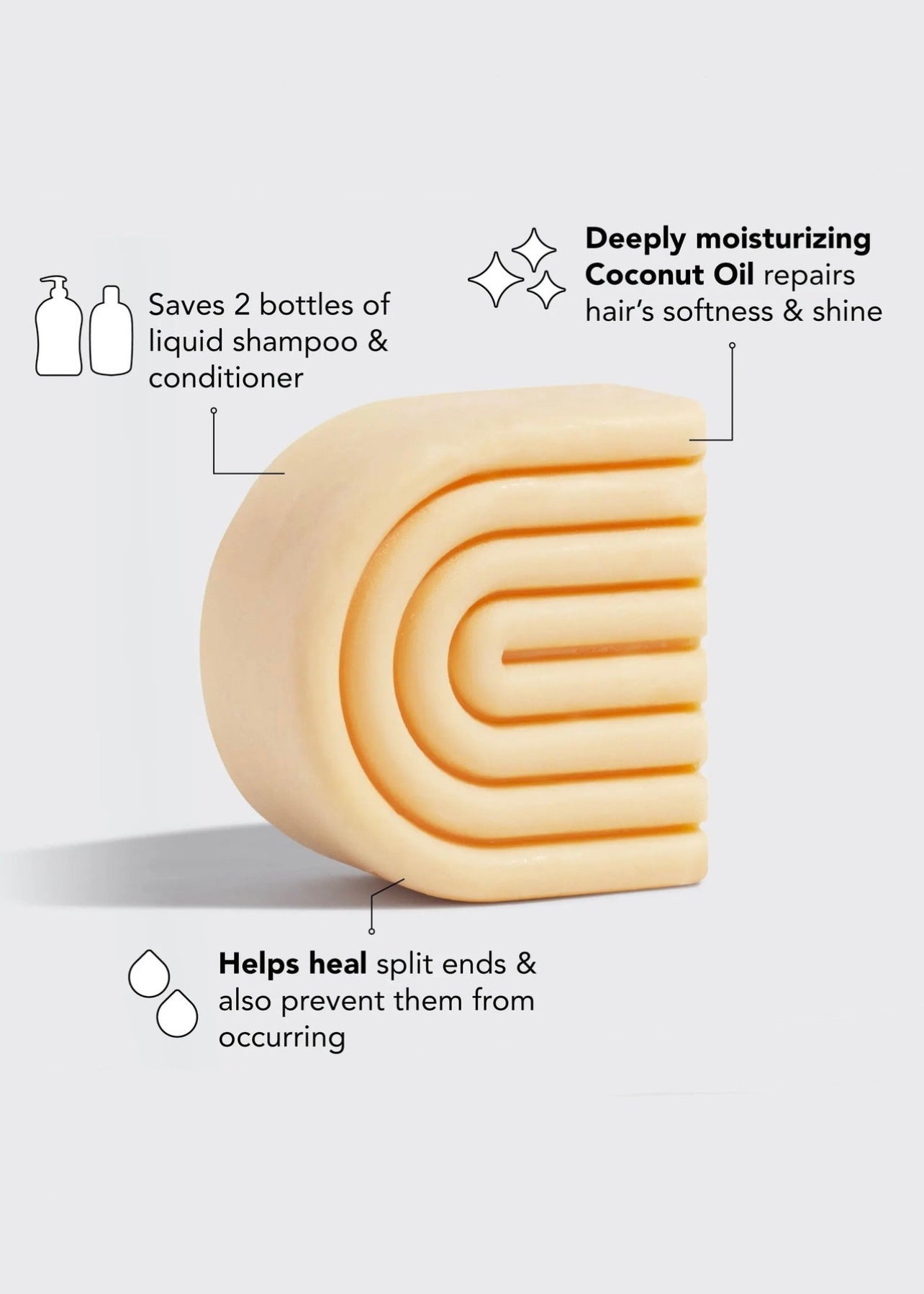 Bath & Beauty | Kitsch Deep Moisturizing Conditioner Bar for Dry Damaged Hair