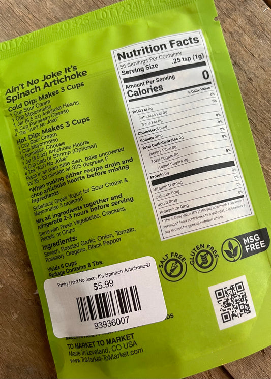 Pantry | Ain't No Joke It's Spinach Artichoke Dip Mix