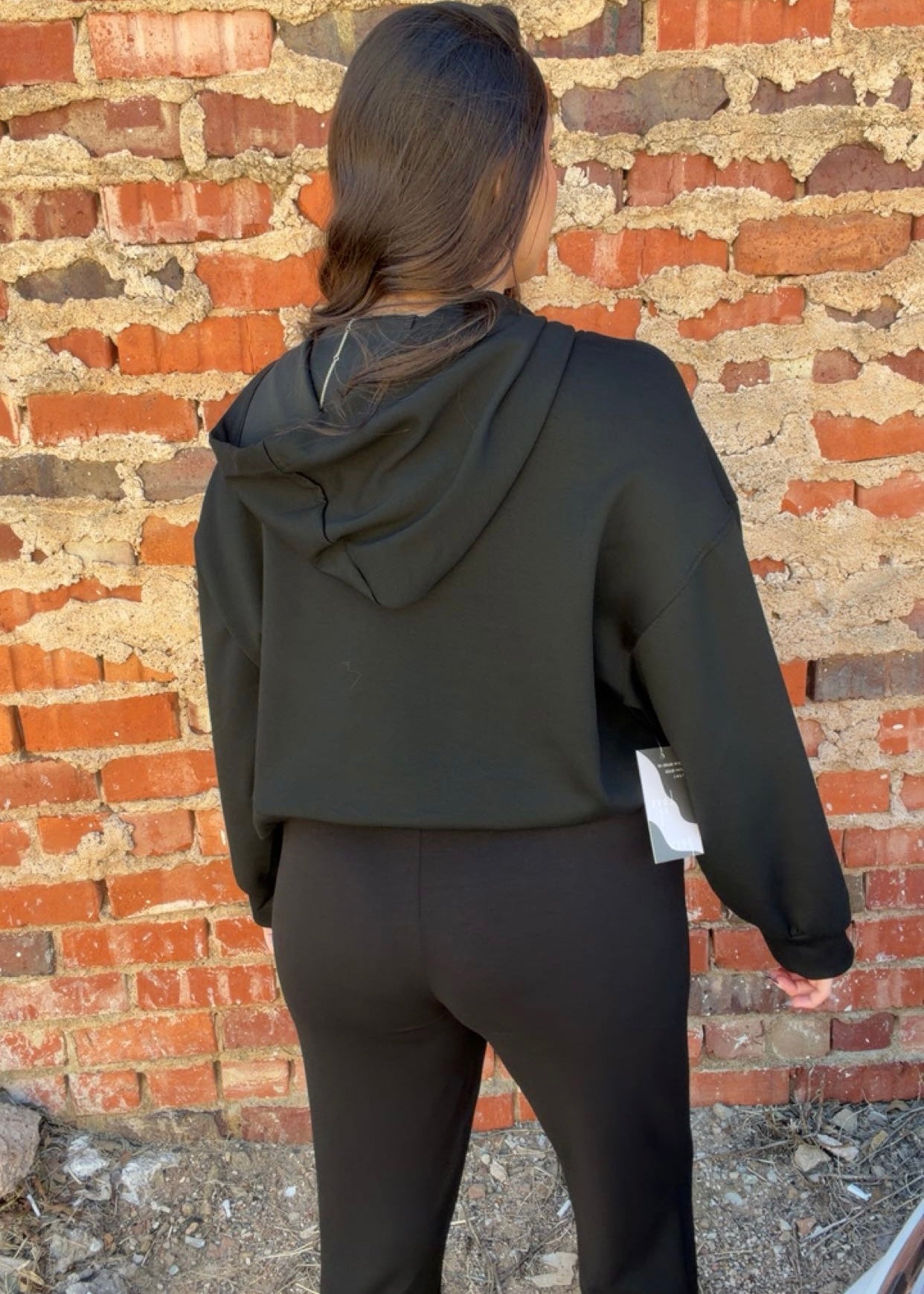 Sets | Black Double Soft Hoodie and Cuff Pant