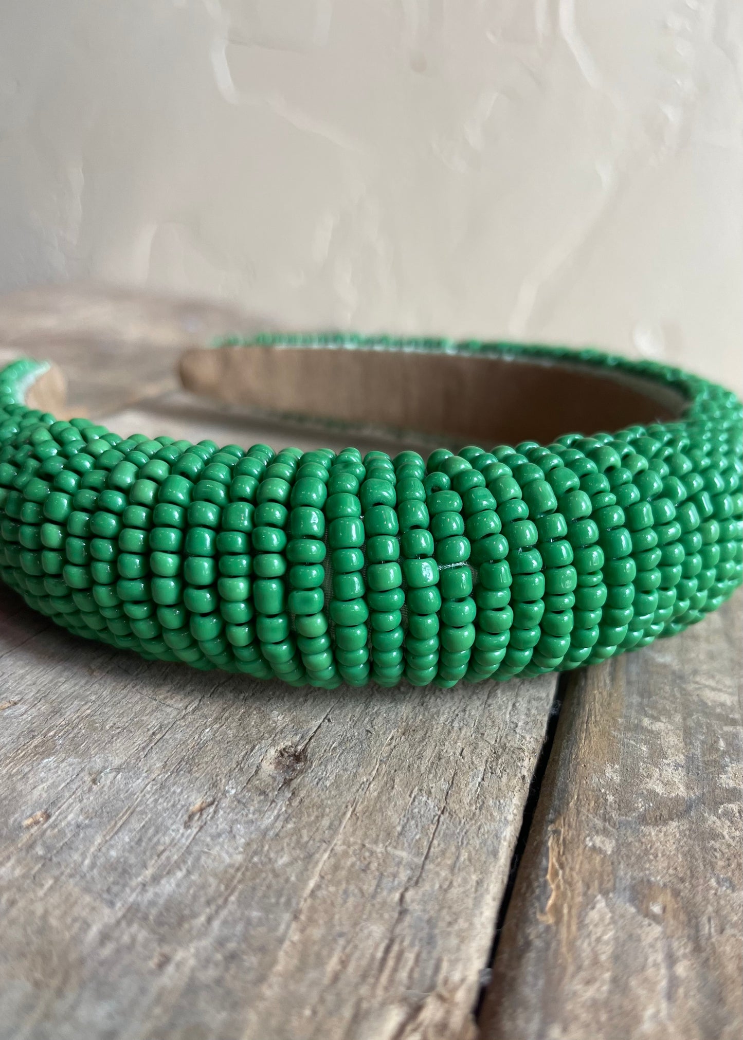 Hair Accessories | Solid Green Beaded Headband