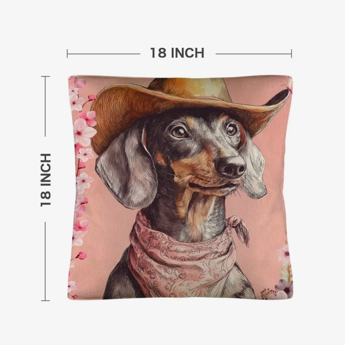 Pillow Case - Danilo Painted Dachshund