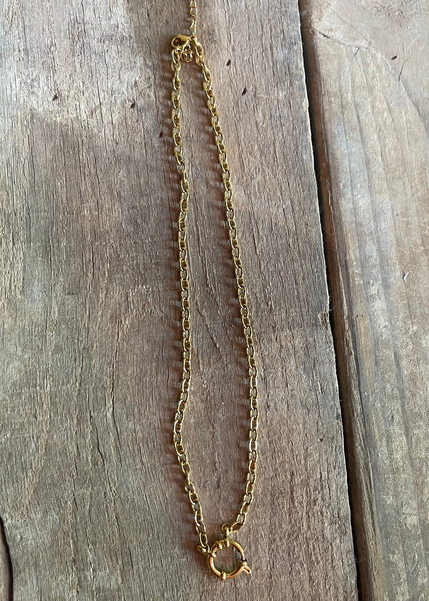 Necklace | Chain with Hoop 18K Gold Plated Stainless Steel