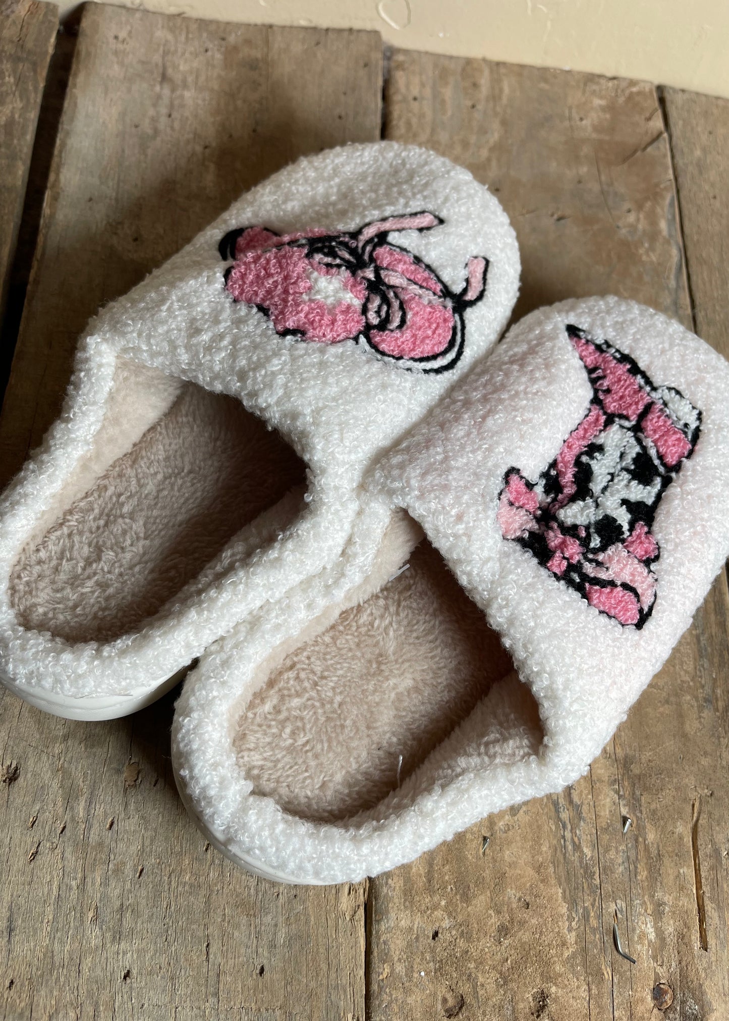 Western Boots and Hat Home Slippers