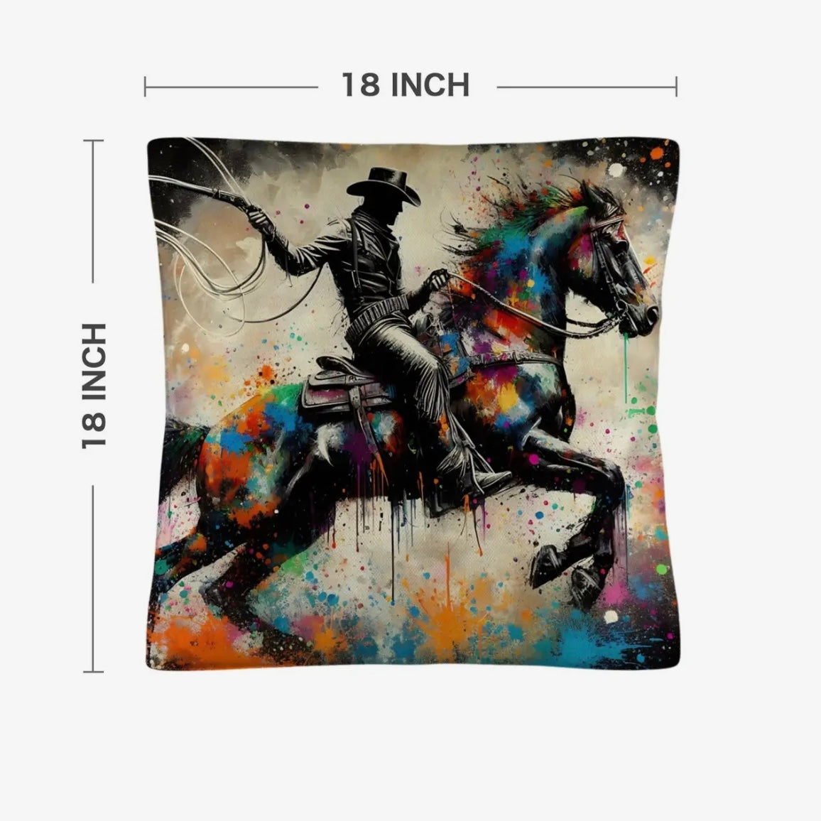 Pillow Case - Painted Cowboy