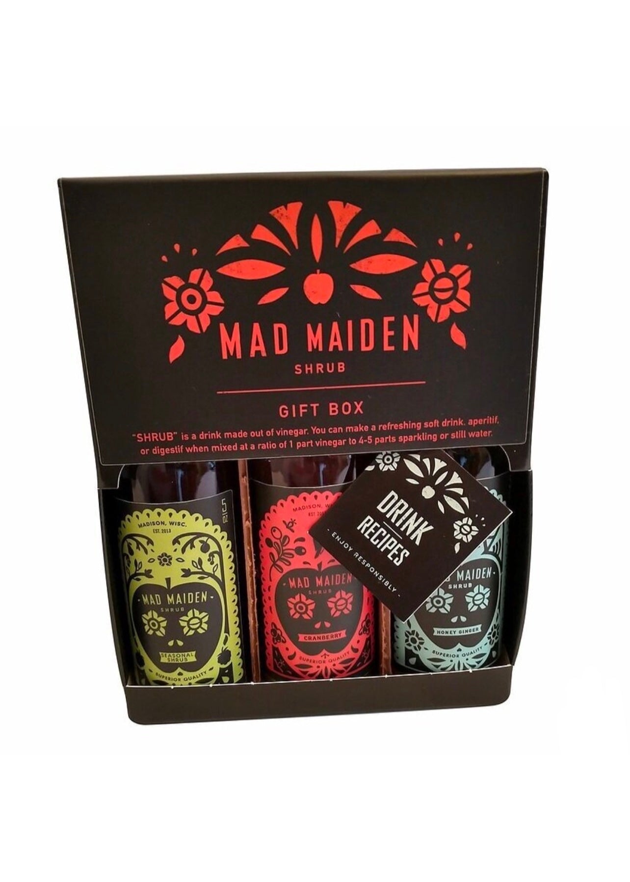 Pantry | Cocktail Mixes Mad Maiden Shrub Mixers Gift Box