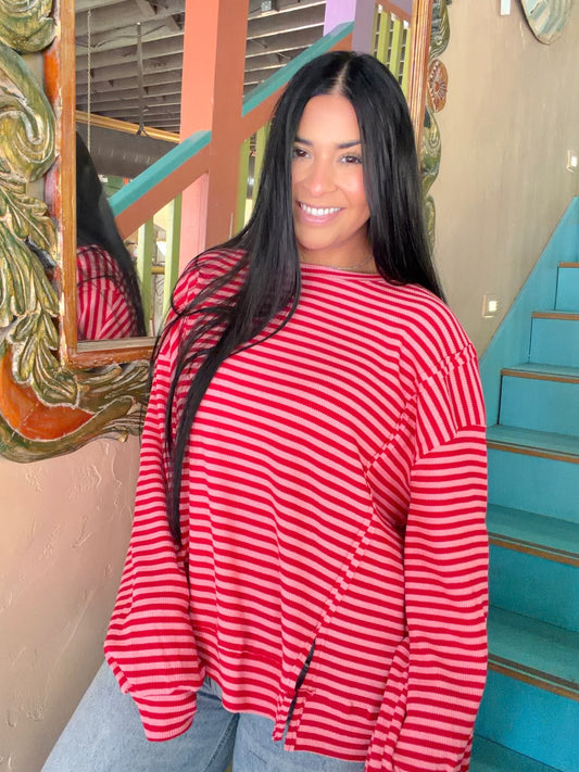Pullover - Sweetheart Stripe Knit