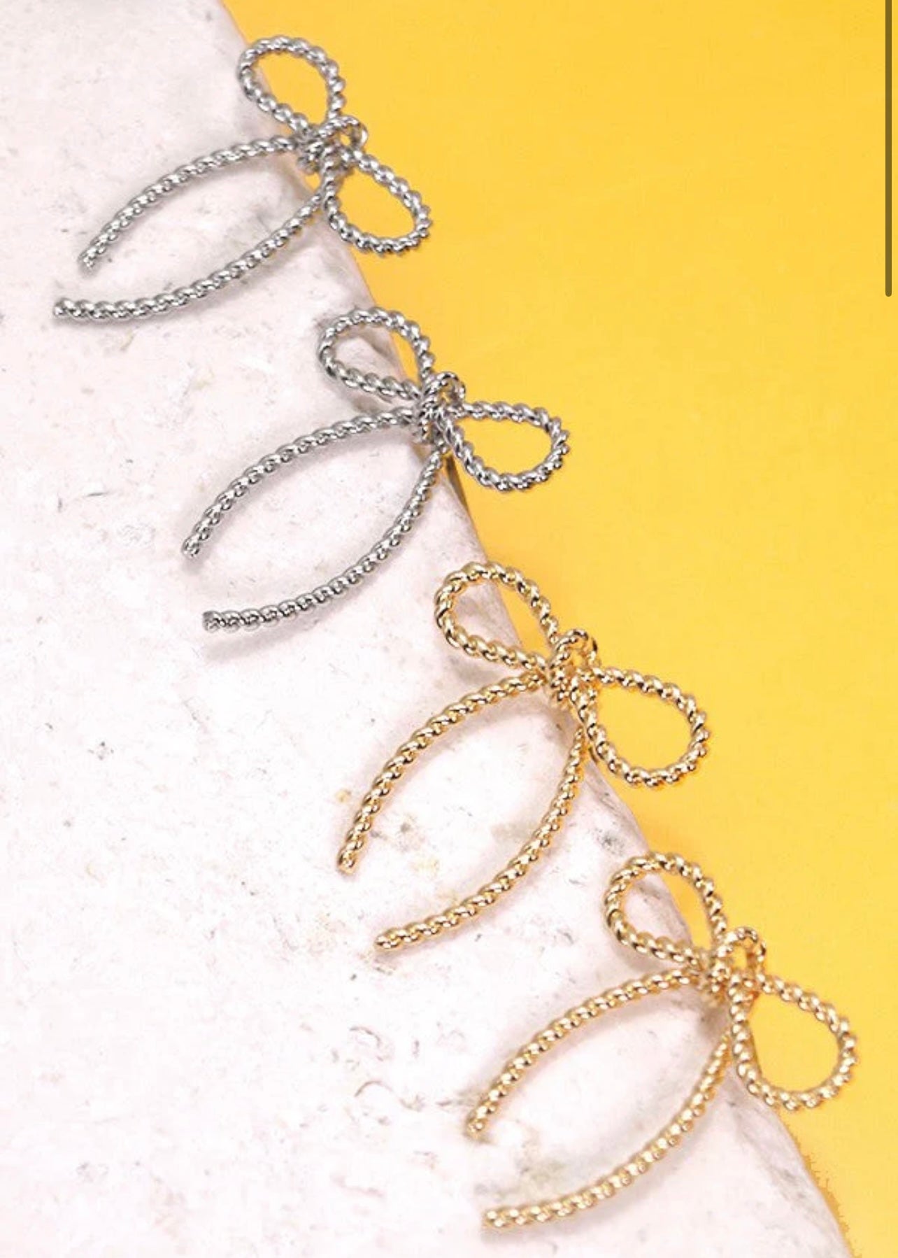 Jewelry | Earrings Rope Bow Design Stud