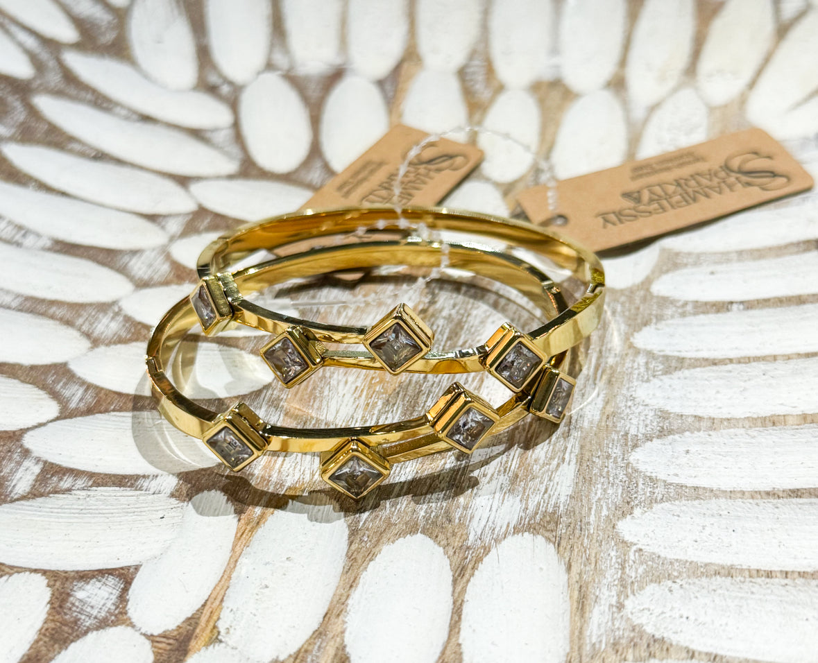 Bracelet | Bangle 18K Gold Hinged