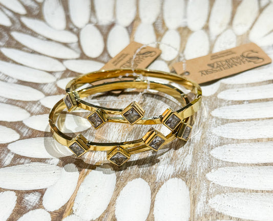 Jewelry | Bracelet Bangle 18K Gold Hinged