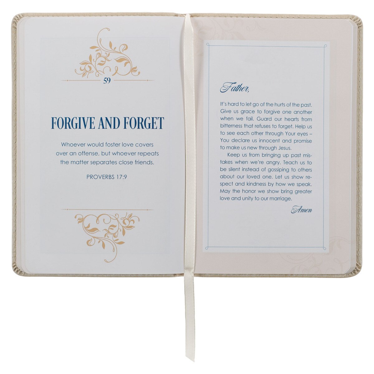 101 Prayers for Mr. & Mrs. Gold Faux Leather Prayer